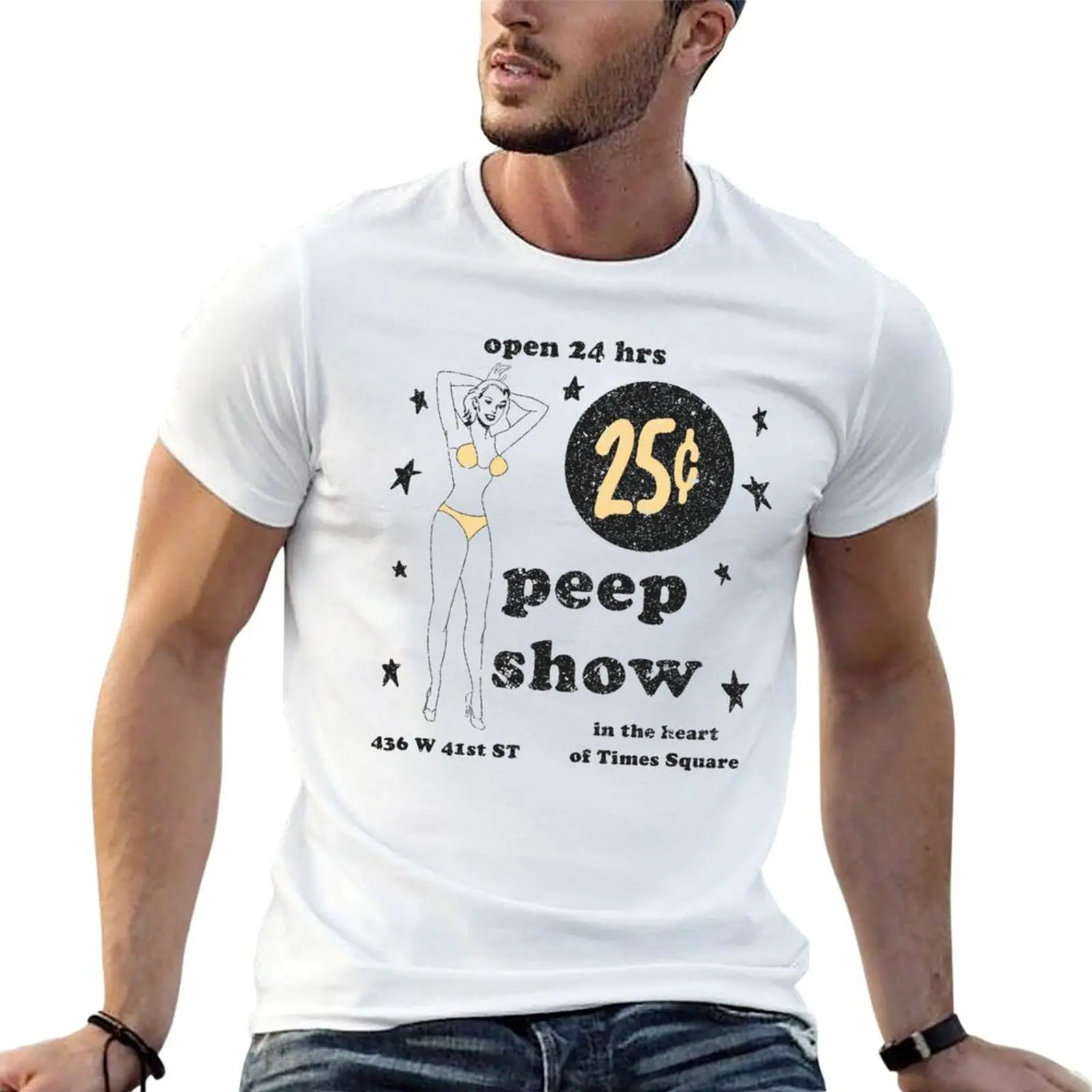 25 Cent Peep Show (vintage/distressed) T-Shirt baggy shirts topping mens graphic t-shirts funny
