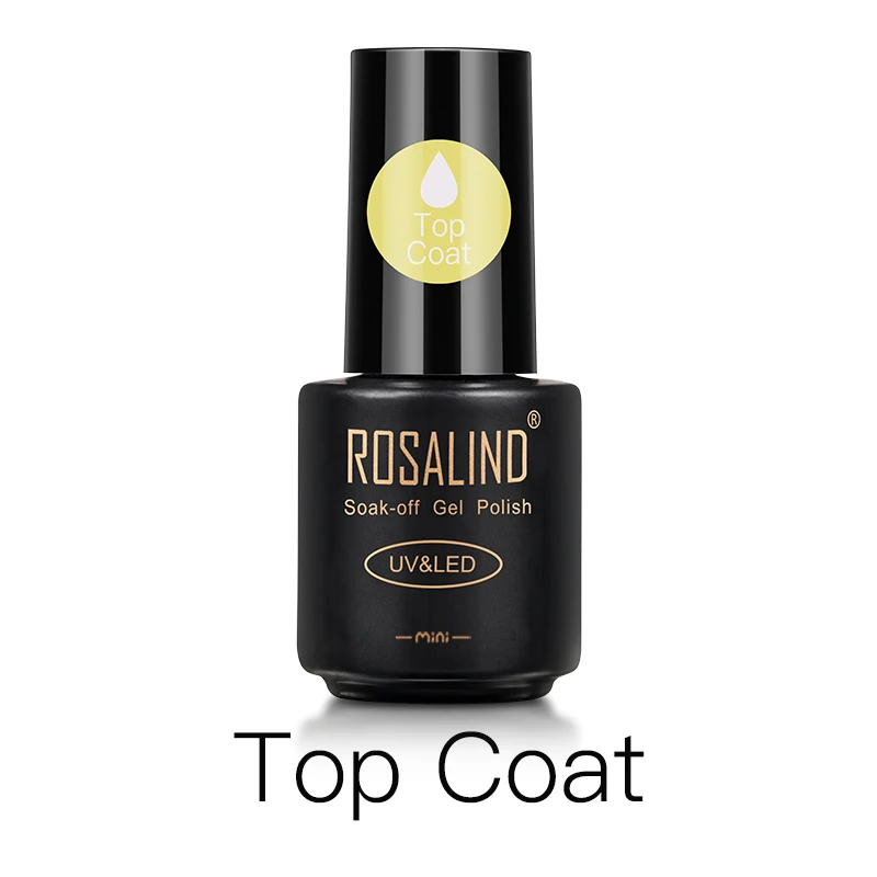 Rosalind Geen Veeg Base Top Coat Glazen Fles Nail Gel Polish Voor Nagels Art Semi Permanente Nail Foundation Uv Led gel Vernis