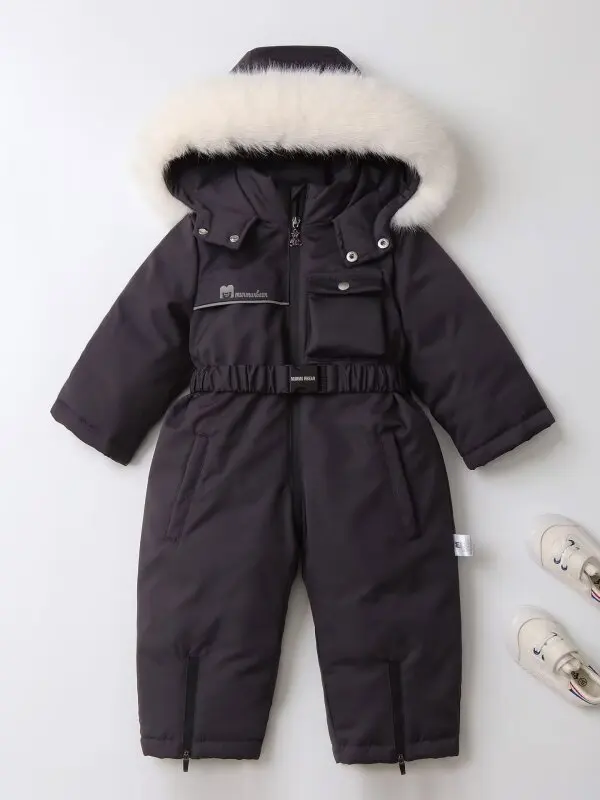 Winter Warm Down Jackets Boys Thicken Jumpsuit parka Overalls Baby toddler Girl Clothes Kids Snowsuit Children Clothing Set 2pcs