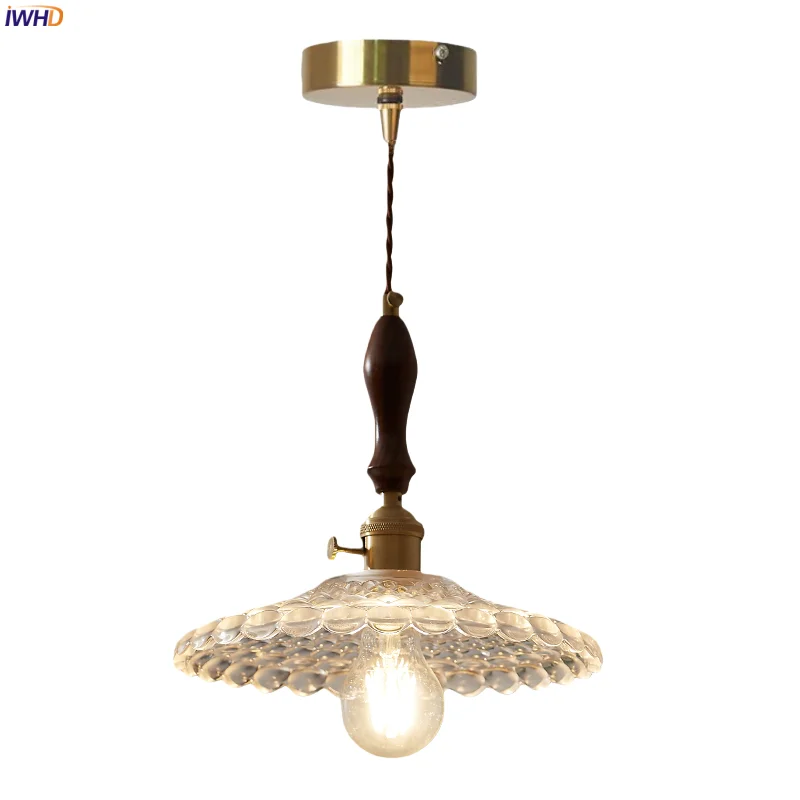 

IWHD Creative Glass LED Pendant Lights For Bedroom Kitchen Island Balcony Loft Nordic Modern Hanging Lamp Lighting Luminaria