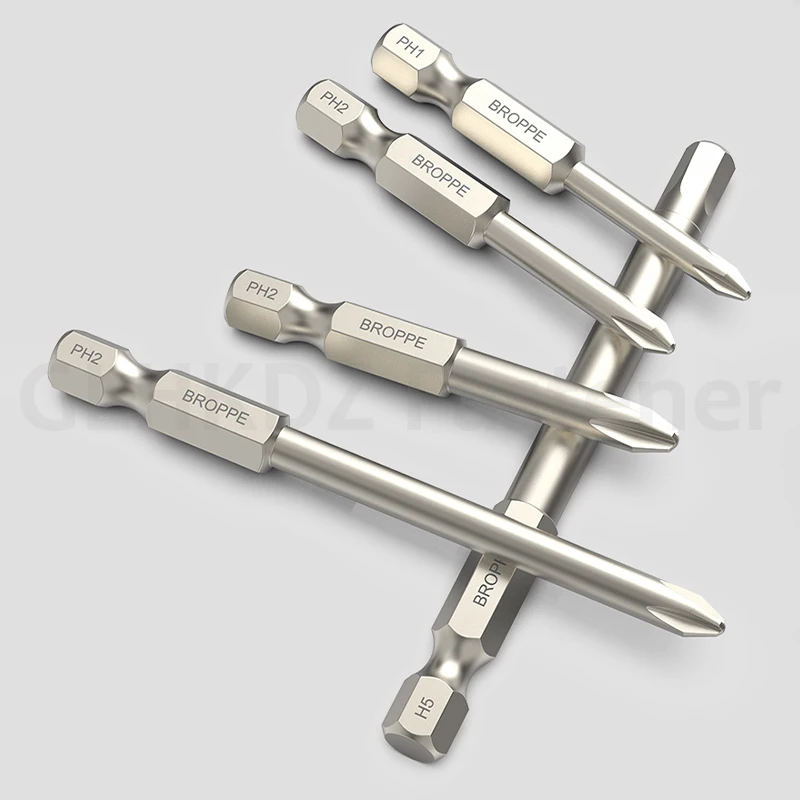 50-200mm Phillips Screwdriver Bit Cross Head Electric Screwdriver Bit Hex Shank Magnetic Driver Bit Power Tool Bits PH00-PH2 - Image 2