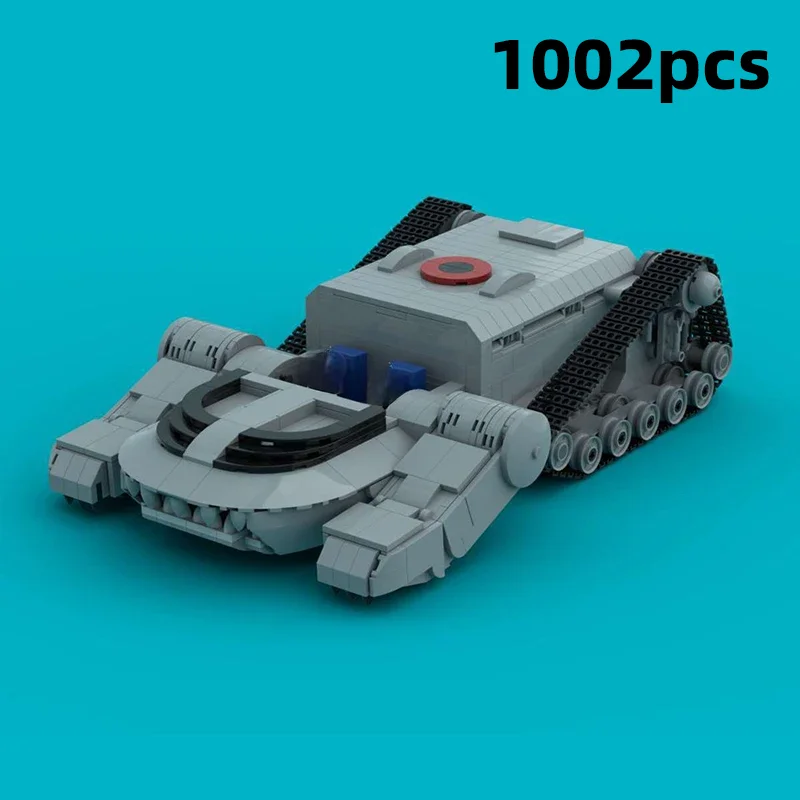 MOC Classic 80s Animation Thunder Battle Tank Building Blocks Combat Vehicle Retro Tracked Display Brick Adult Collector Toy view 4