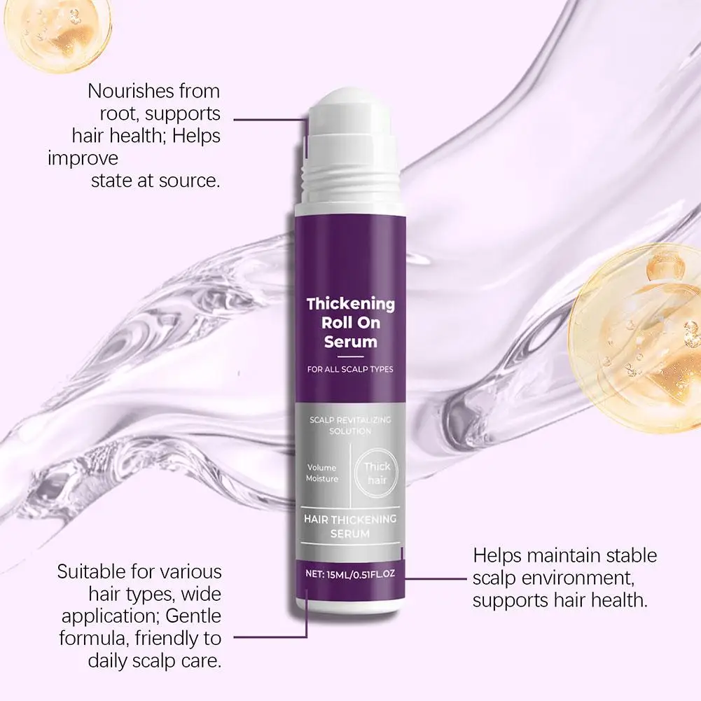 جوهر كرة دوارة مغذي للشعر يقوي جذور الشعر تحسين صحة الشعر العناية اللطيفة فروة الرأس لامعة العناية بالشعر جوهر لفة على #3