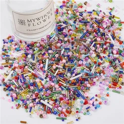 30g Mixed Round Tubular Bugle Glass Bead Mix Colors and Size For DIY Jewellery Garment Beading Embroidery Accessorie