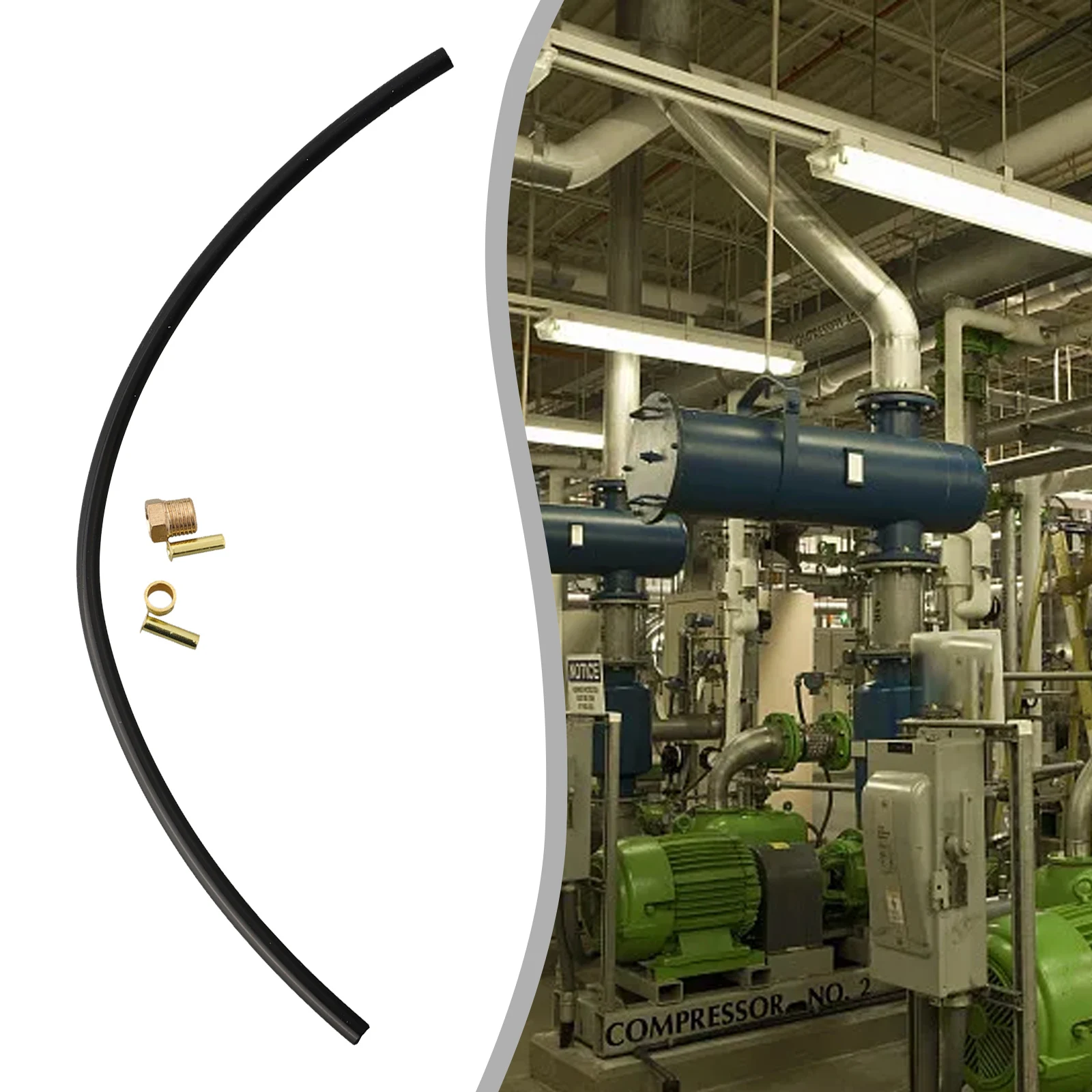 Nylon Tube Hose for Air Compressor 6mm Pipe Outer Diameter Length Suitable for Pressure Switch and Check Valve 14