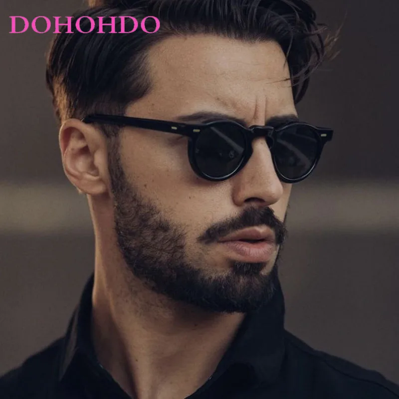 

Retro Round Rivets Sunglasses Men Women Fashion Small Frame Sun Glasses Male Female Literary Vintage Shades Driving Eyeglasses