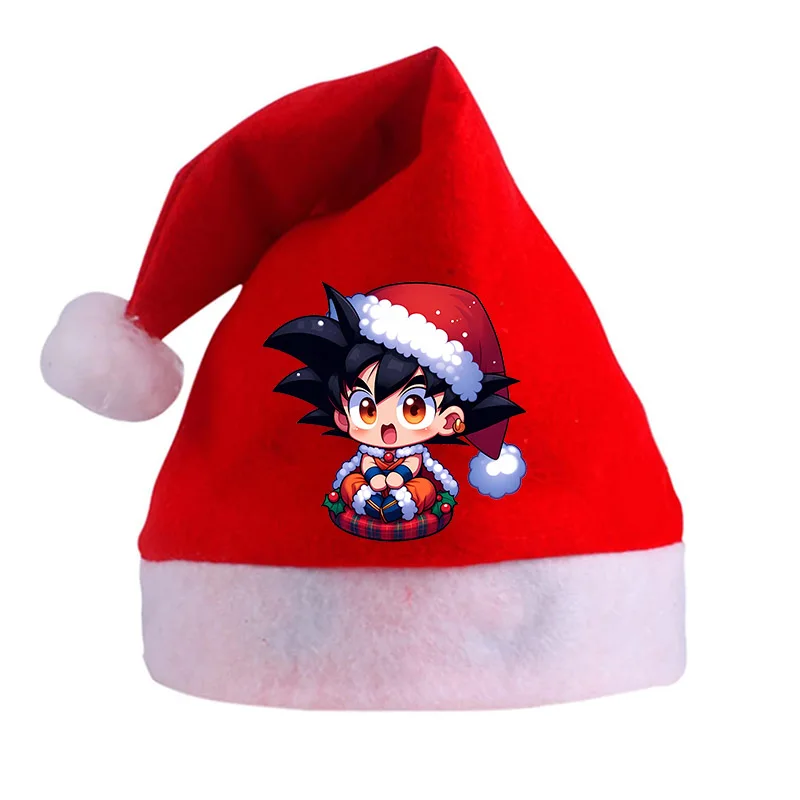 Dragon Ball Kerstmuts Volwassenen Kinderen Cosplay Rode Kerstman Hoeden Cartoon Anime Hoofddeksels Cap Party Decoraties Kerstcadeaus