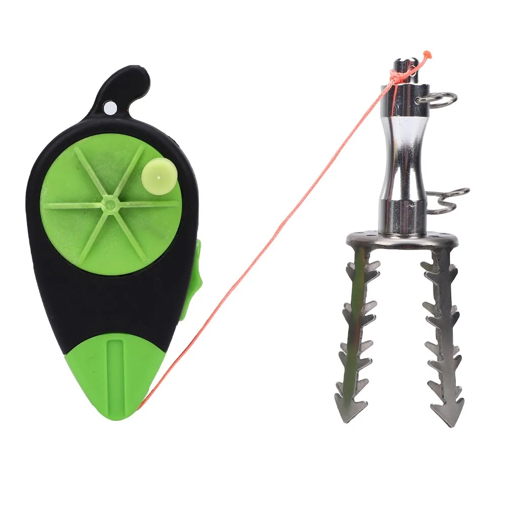 Stainless Steel Grabber Fishing Lure Retriever 98.4ft PE Line Ergonomic Handle Bait Retriever Tool Fish Bait Saver