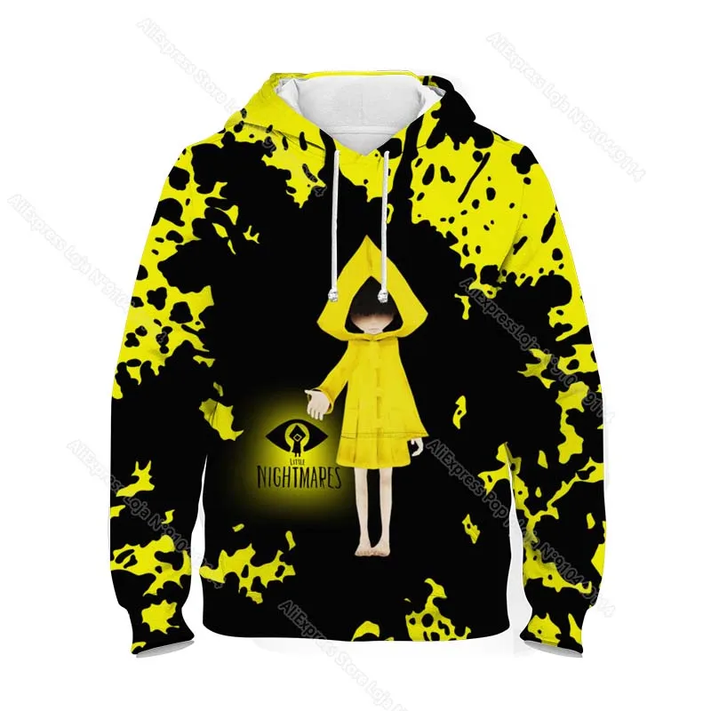 New Spring Children 3D Print Little Nightmares 2 Hoodies Boys Girls Cartoon Sweatshirt Toddler Tops Coat Kids Anime Pullovers