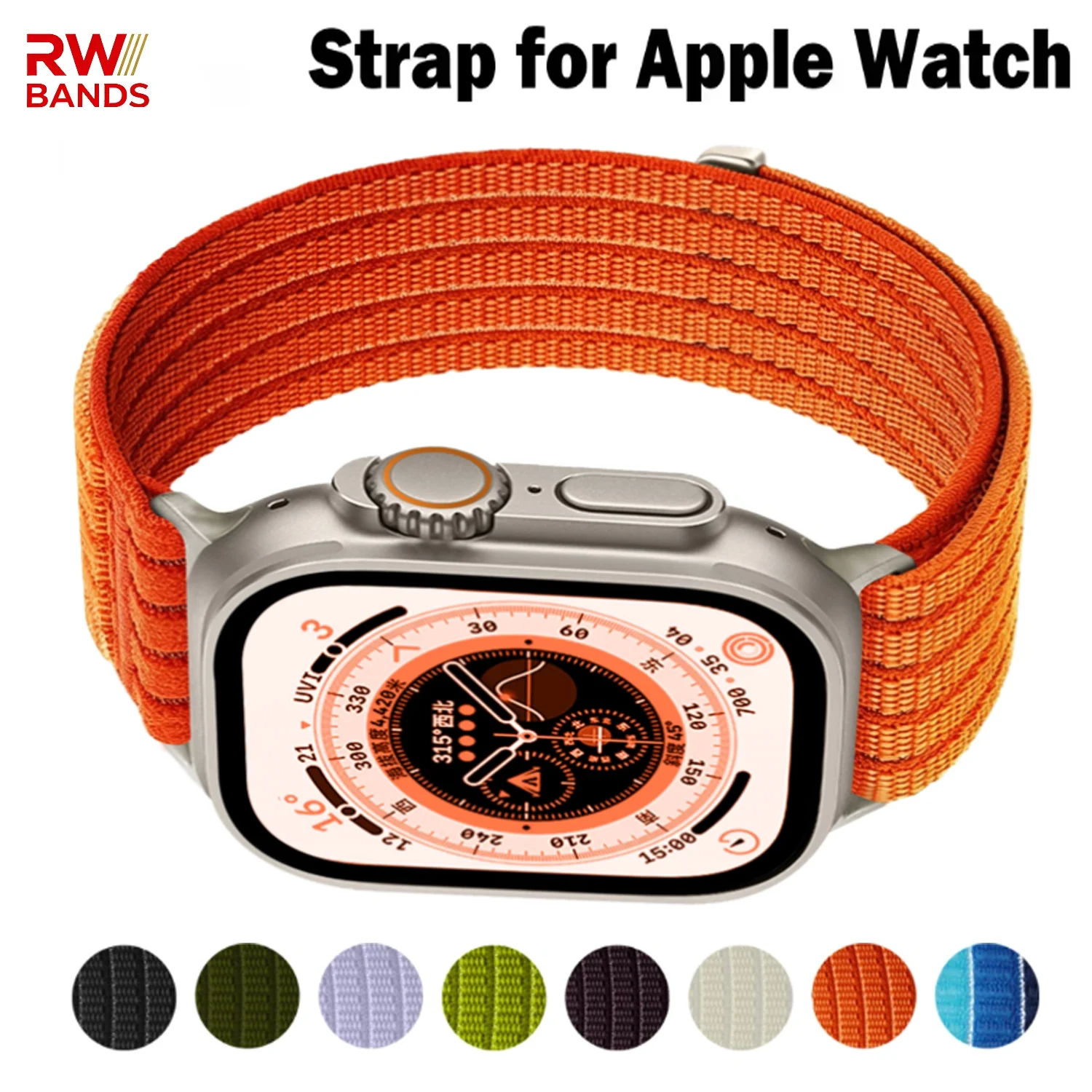 Leichtes Armband für Apple Watch Ultra Band 49mm 11 10 46mm 42mm 9 8 7 45mm 41mm Nylon-Schlaufenarmband IWatch 6 SE 3 44/40mm Gurt
