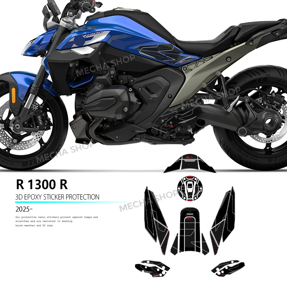 For R1300R R 1300 R 2025- Side Tank Pad Motorcycle 3D Resin Sticker Protection Kit