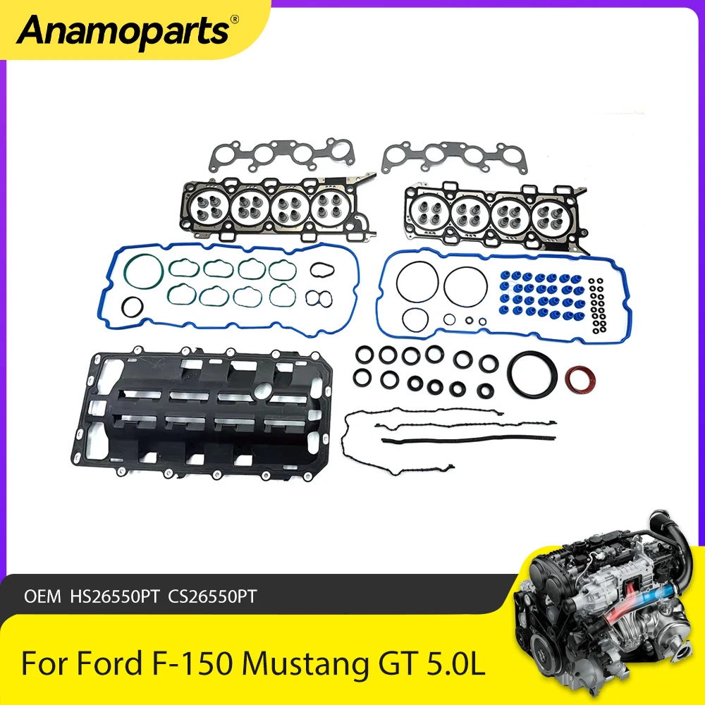 

Engine Parts Head Full Gasket Set Fit 5.0 For 2011-2014 Ford F-150 Mustang GT 5.0L V8 DOHC VIN F 302CID OEM HS26550PT CS26550PT