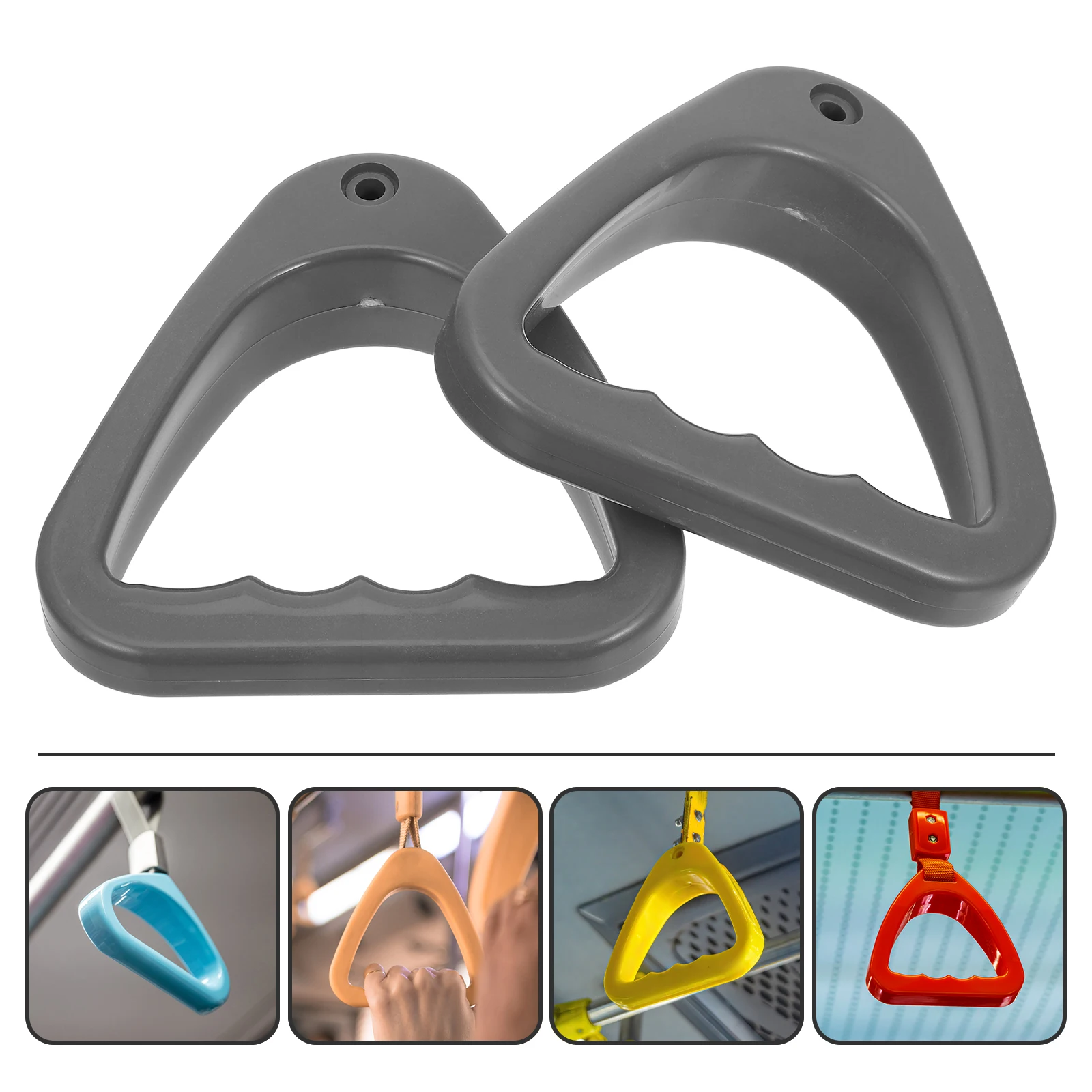 

2pcs Bus Handles Car Hand Ring Slip-Resistant Trash Can Lid Opener Handle Hanging Ring For Vehicle Subway Tool Parts
