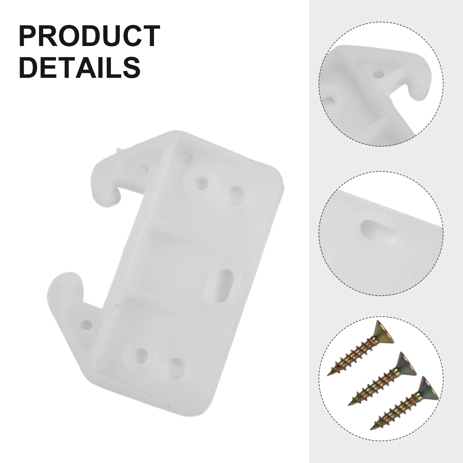 10pcs Drawer Slides Guides for Dresser Cabinet Closet Replacement – Plastic Rail Brackets 60x42x7.5mm with 30 Screws Included