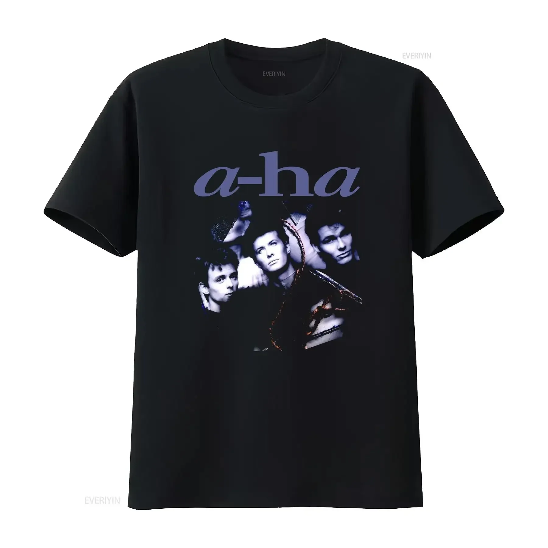 

Aha T Shirt post punk 80s new wave vintage Washed Top For Everyday Wear fashion homme Stretched Versatile Stylish Casual