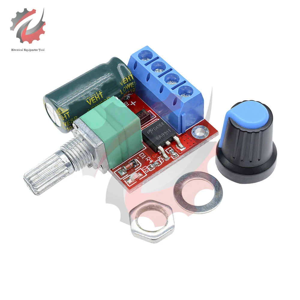 Mini DC 4.5V-35V 0-5A 90W PWM DC Motor Speed Controller Module Adjustable Speed Regulator Control Governor Board Switch 12V 24V