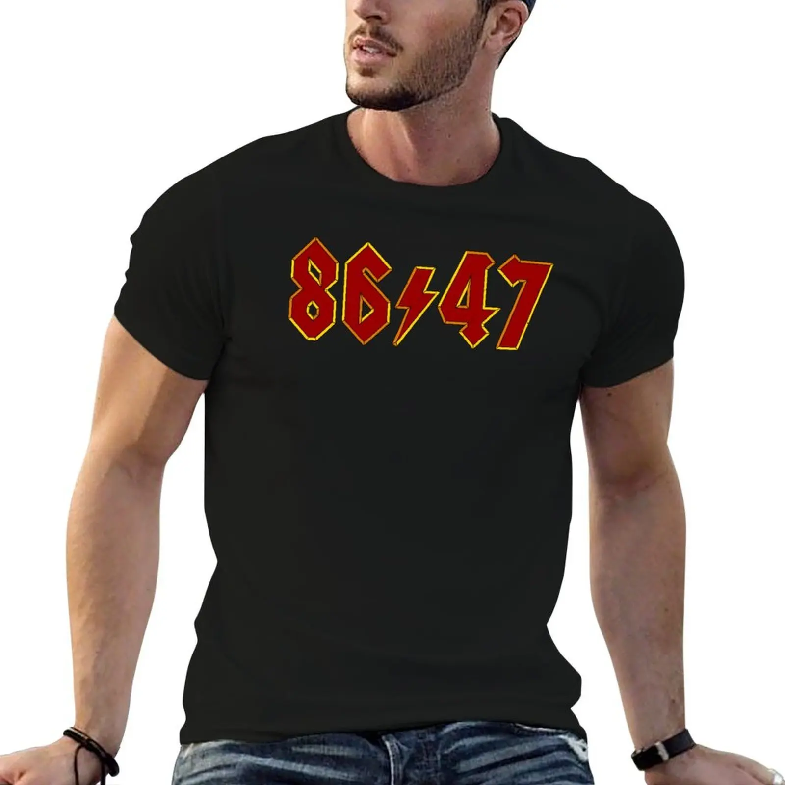 

8647 Sarcastic Retro Vintage 80s Style Rock T-Shirt man tshirt t shirts cotton 100% T-Shirt