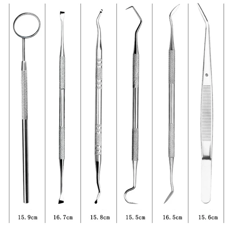 Aço inoxidável Placa Dental e Ferramenta de Remoção de Tártaro, Kit Espelho Dental, Boca Bolso, Tooth Care Appliance, 1Pc