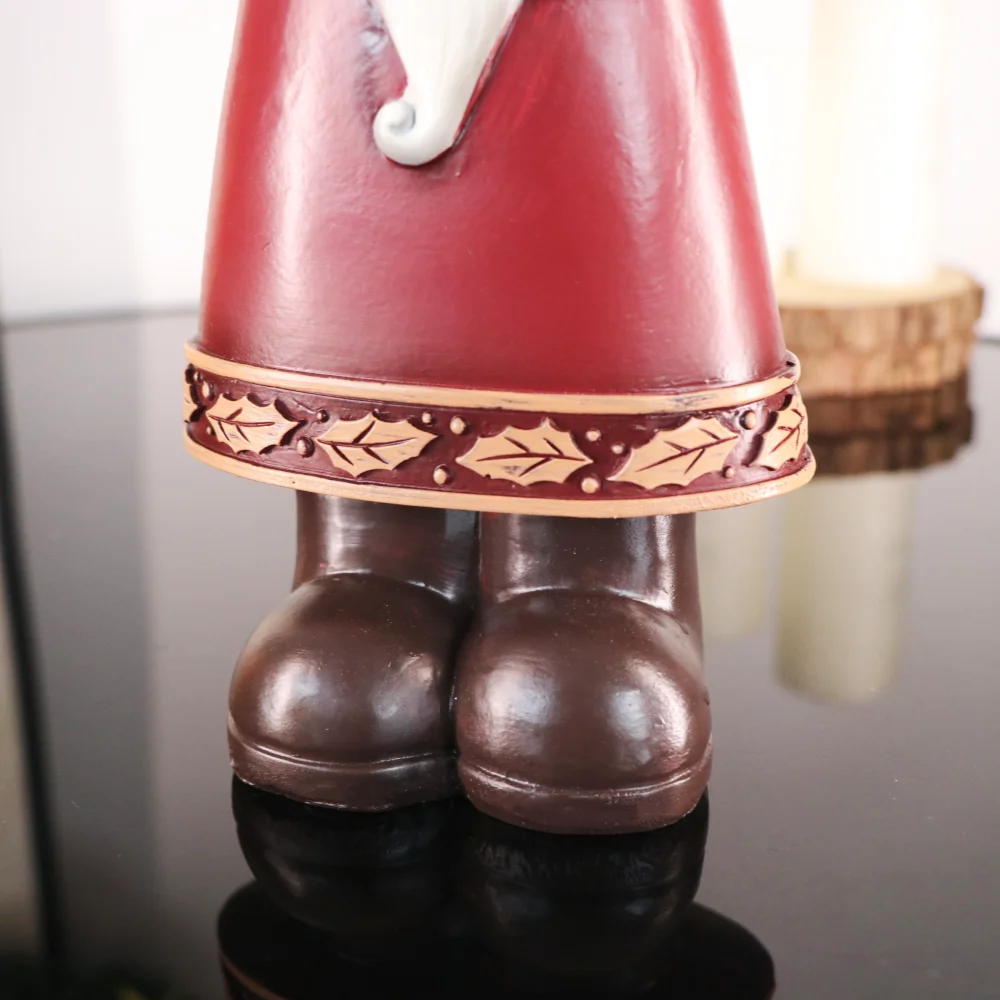 Amerikanischer Stil Harz-Weihnachtsmann-Ornamente Weihnachtsdekoration Kerzenhalter Heimparty Feiertagszubehör Atmosphärenschöpfer Geschenke – Detail 8