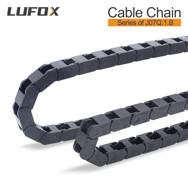 Hight Quality 1meter Cable Drag Chain Bridge type non-opening Series of J07Q.1.B 7*7mm Bending radius R15 28