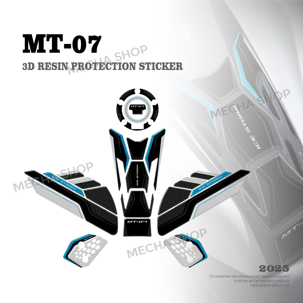 

For MT07 MT-07 2025- Complete Kit Accessories 3D Epoxy Resin Sticker