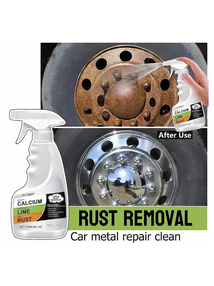 

Спрей для удаления ржавчины 120 мл, средство для очистки металлических поверхностей автомобильных ступиц, на основе лимонной кислоты, для бытового и промышленного применения