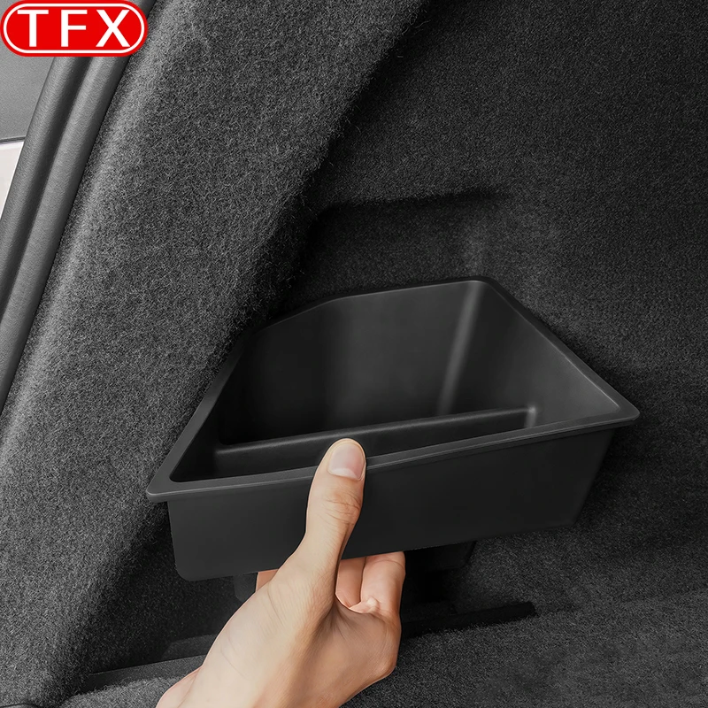 

For Xiaomi YU7 2025 2026 Car Styling Trunk Left Storage Box Trunk Organizer Lower Storage Side Storage Trash Can Accessories