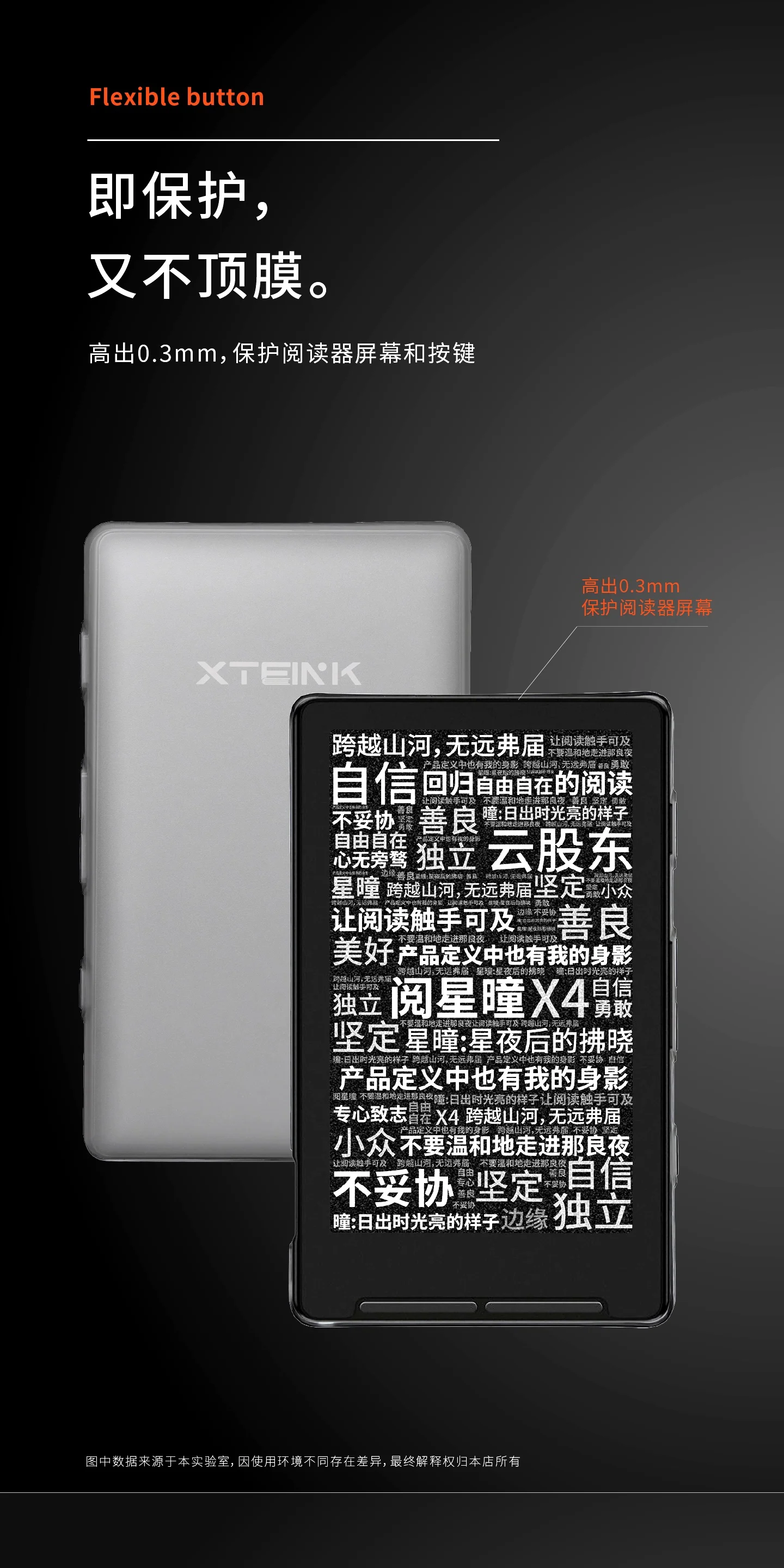 For XTEINK X3 X4 Ink Screen Reader LED Reading Light Night Reading for Supplementary Light Rechargeable Book Clip Light