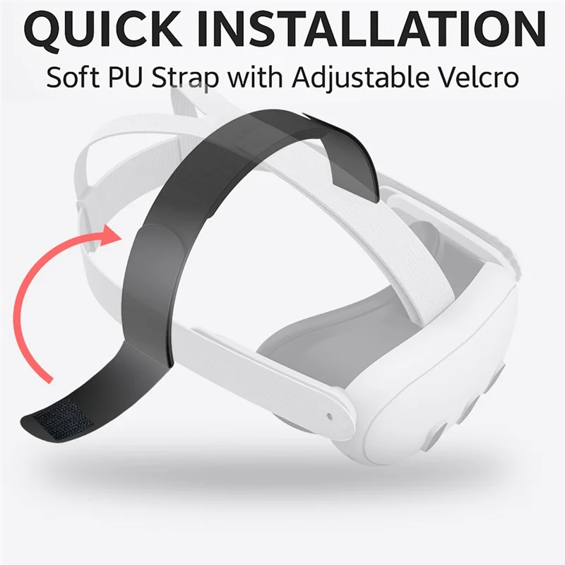 B49C For Vision Pro/PSVR2/Meta Compatible Soft Weight Relief VR Head Strap Cushion- Decompression Headband Pressure Reli