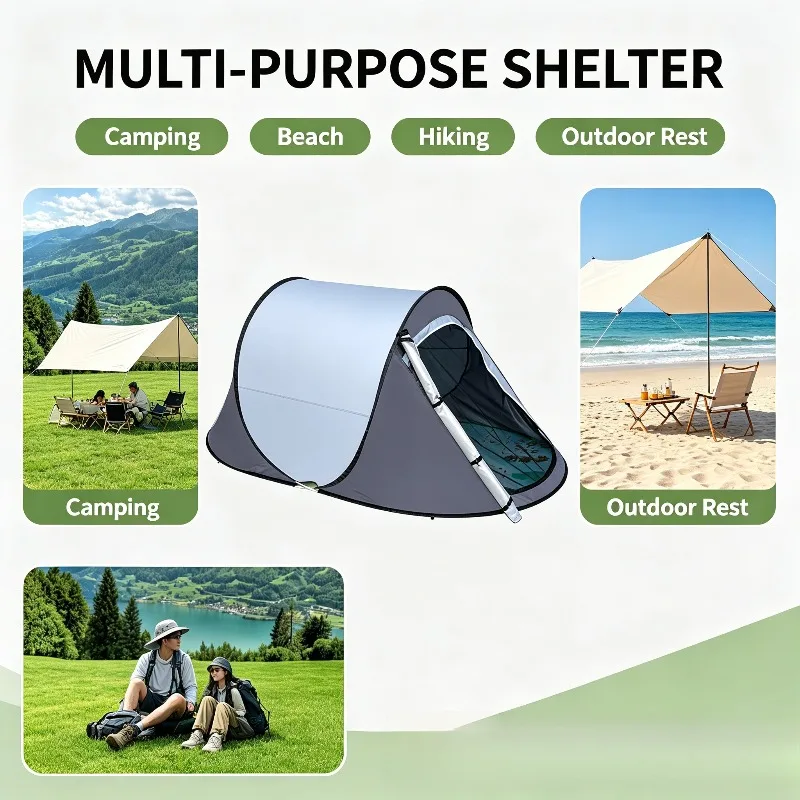 Hand Throw Pop Up Boat Tent Portable Foldable Waterproof Windproof UV Protection Tent for Camping Climbing Indoor Outdoor Use