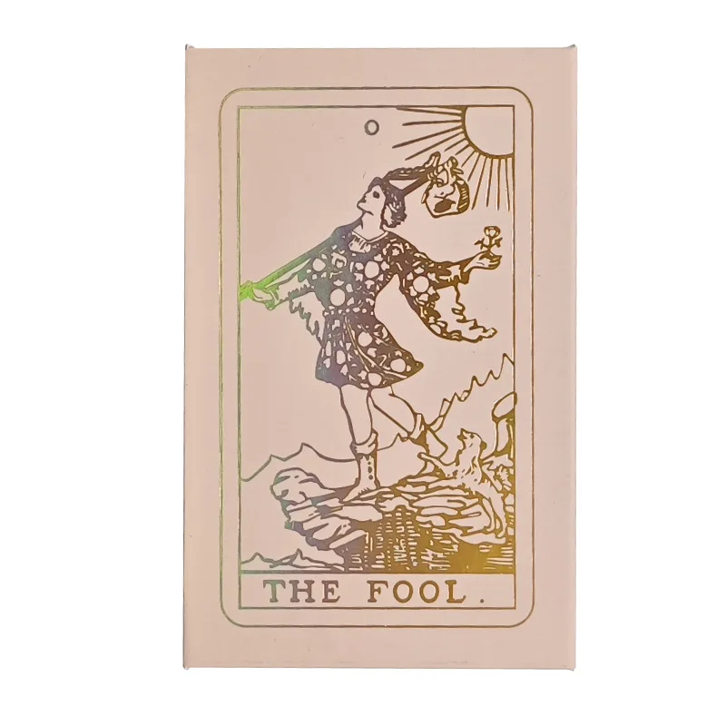 Rider Waite Tarot Deck with Gilded Edges Full 78 Cards Set Guide Book Beginners Gold Foil Tarot Cards for Divination Learning