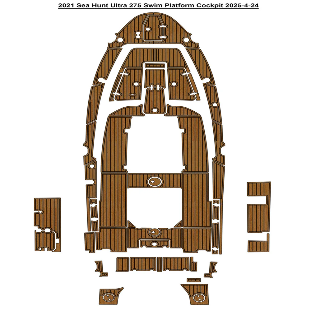 

2021 Sea Hunt Ultra 275 Swim Platform Cockpit Pad Boat EVA Foam Faux Teak Deck Floor Mat SeaDek Style Self Adhesive qaodnd7h