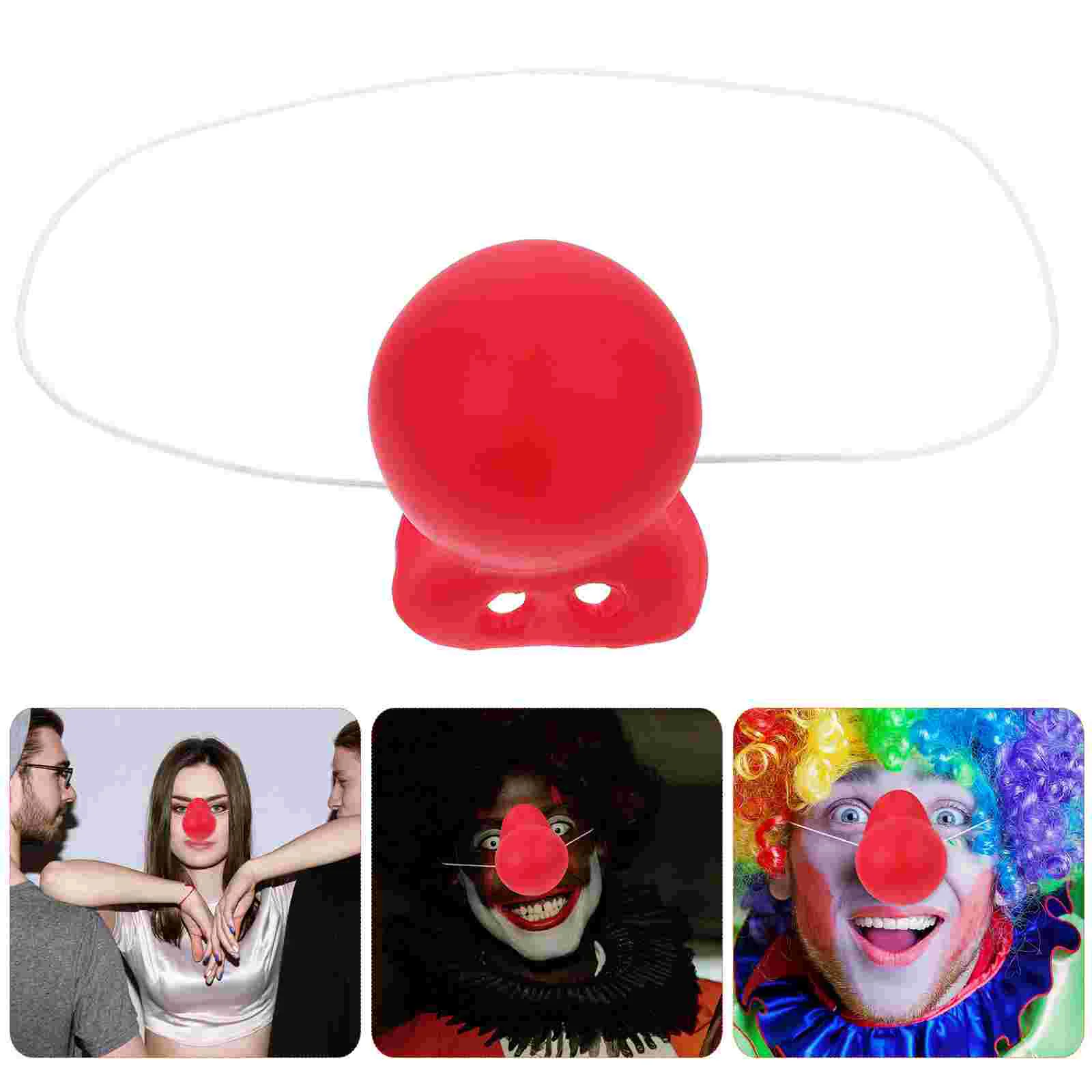 6 pcs ליצן חצי מסכה בעלי חיים ביצועים גומי שמלה מזויף עד prop גדול