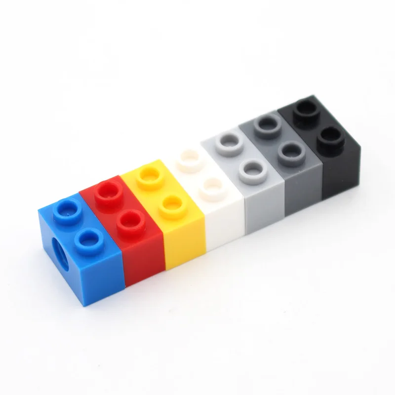 

120pcs Technology 3700 Brick 1x2 with Hole Thick Bricks Building Blocks Technology Parts Compatible Accessories Mechanical