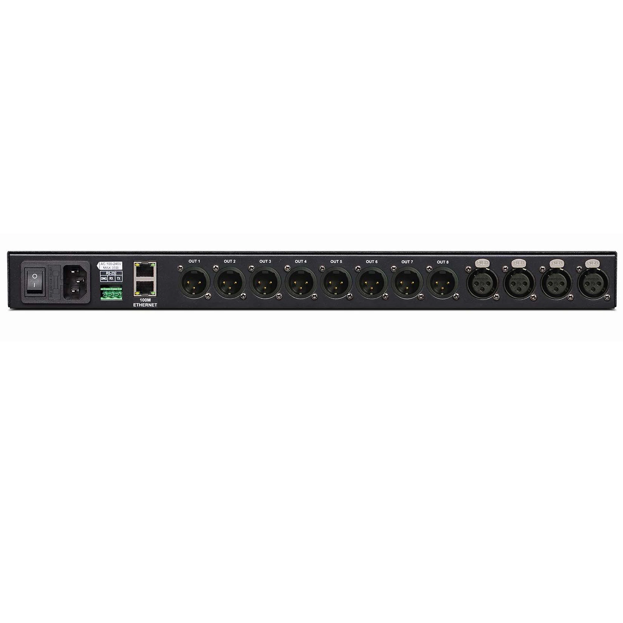 Paulkitson DPA0408RT 4In 8Out Professional Processor Digital 32Bit DSP 13Band EQ Equalizer With FIR Audio Equipment Effects