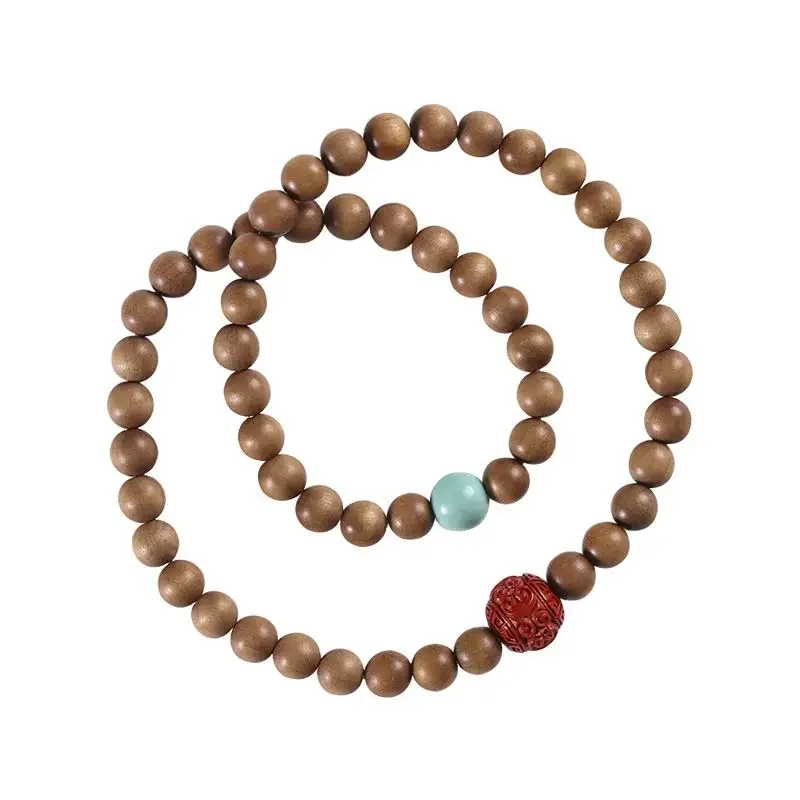 Natural sandalwood turquoise multi-circle bracelet for men and women sandalwood toy rosary bracelet jewelry gifts