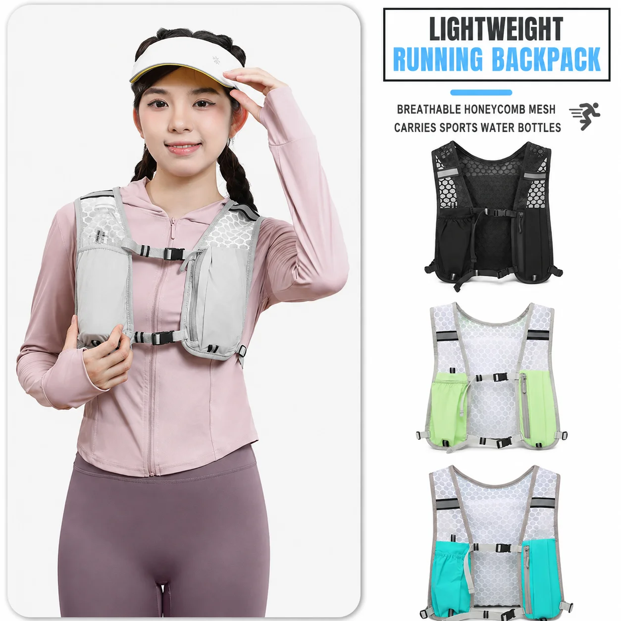 Running Backpack For Women and Men Breathable, Backpack for Runs, Hiking, Cycling, Trails, Marathons With Phone Storage Pocket