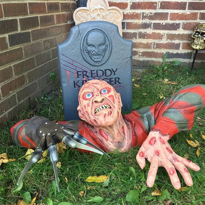 Horror Creeper Zombie Statuetka ogrodowa do wnętrz / na zewnątrz Dekoracja Halloween, Rzeźba z żywicy na Halloween Prezent na imprezę domową