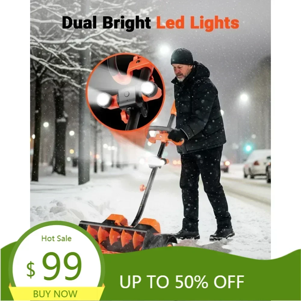 

Bestseller"48v 16-inch wheeled brushless electric snow blower with 4-ah battery for directional snow removal"