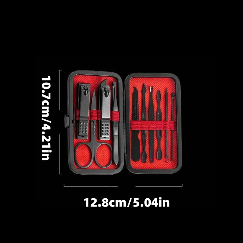 مجموعة واحدة من مجموعة العناية بالأظافر، اختيار الأذن، مقص أظافر بزاوية، مقص شعر الأنف، ملاقط، مجموعة مانيكير، هدية للجنسين، ضرورية للمنزل، هدية العيد