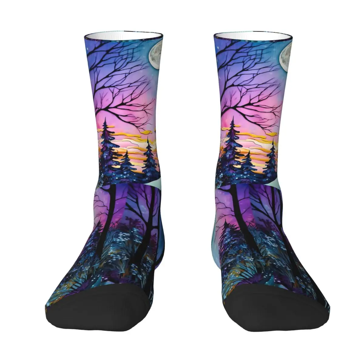 Colorful Psychedelic Winter Sock Printed Man Polyester
