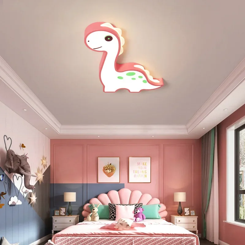 Nordic home decoration salon bedroom dinosaur smart led lamp lights for room dimmable Ceiling light lamparas indoor lighting