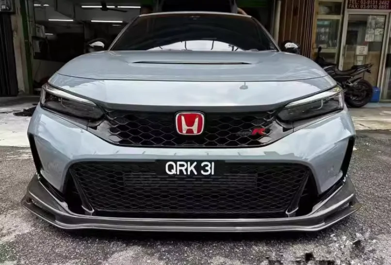 For Honda Civic FL5 Typer 2022 2023 2024+ High Quality Carbon Fiber Car Bumper Front  Lip Diffuser Lip Spoiler