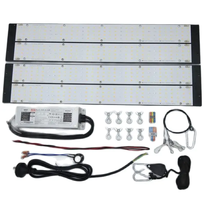 

Led Quantum Light Bar Complete Kit 200W Samsung LM281B+ Growing Lamp MW Driver XLG-200 3000-5000K 660nm UV IR Planting Indoor