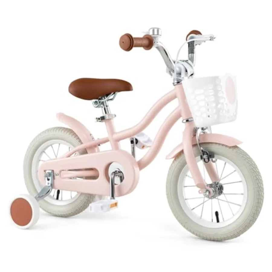 

12 14 16 18 Inch Bike for Toddlers Aged 3-8 Years Old with Training Wheels Hand Coaster Brakes Adjustable Saddle and Handlebar