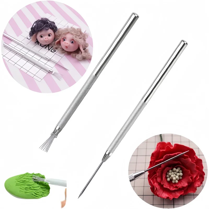 Ceramic repair tool Aluminum seven needle manual detail ceramic needle punch