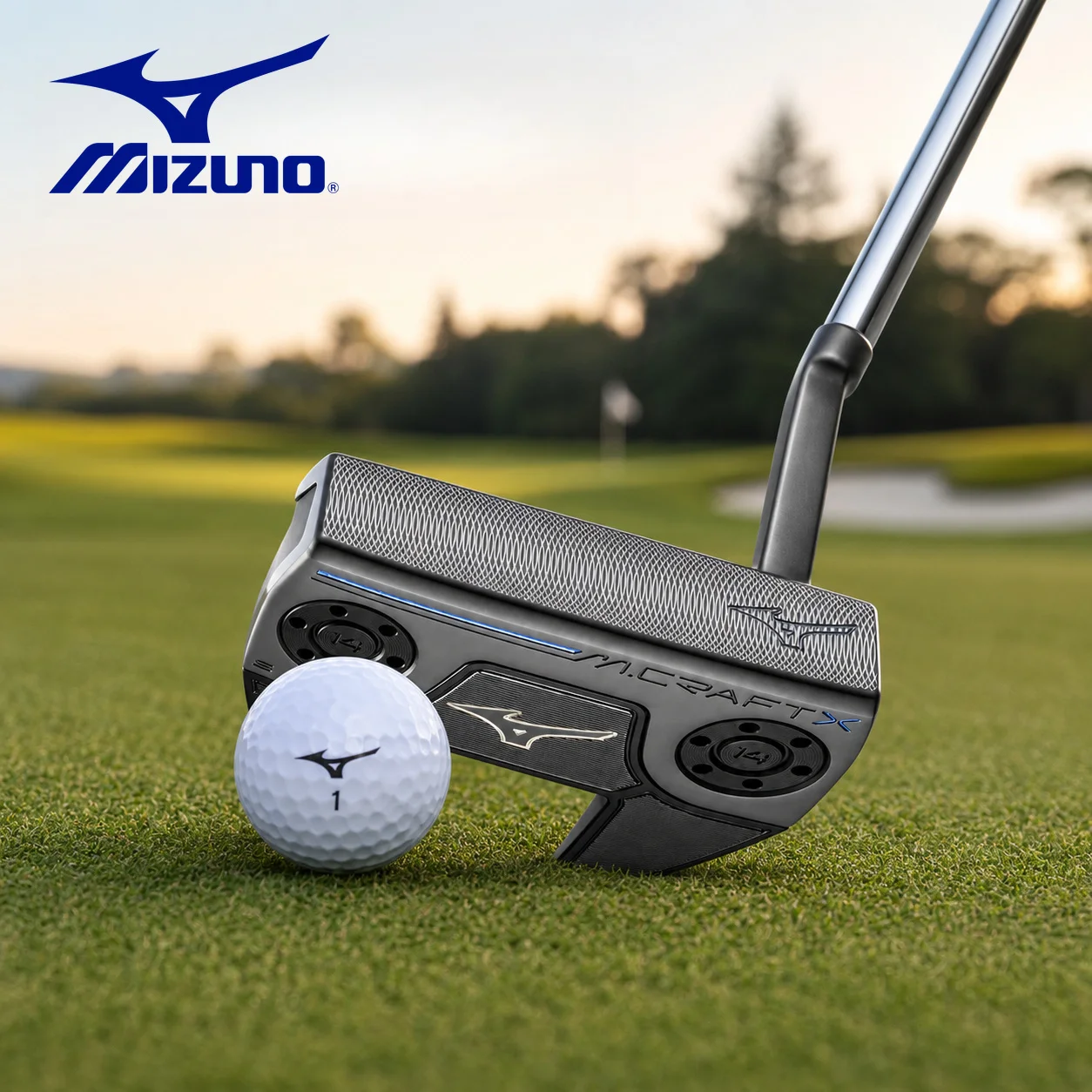 Mizuno M.CRAFT X Herren-Golfputter CNC-Gefräst Geschmiedeter Präzisions-Mallet-Schläger Hoher MOI mit Einstellbaren Gewichten P4 B5 S6