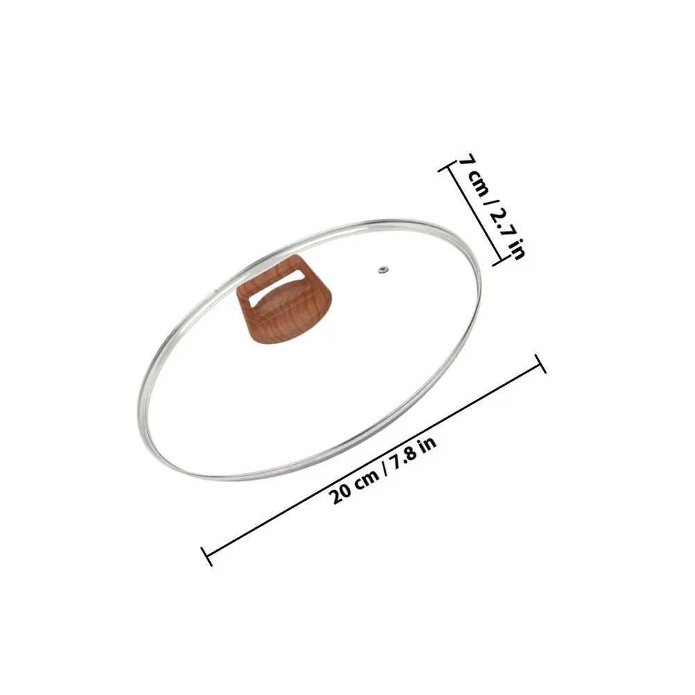Pot Glass Lid Explosion-Proof Tempered Glass Cover High Temperature Vent Pan Lid Universal Replacement Pot Cover for Kitchen 5