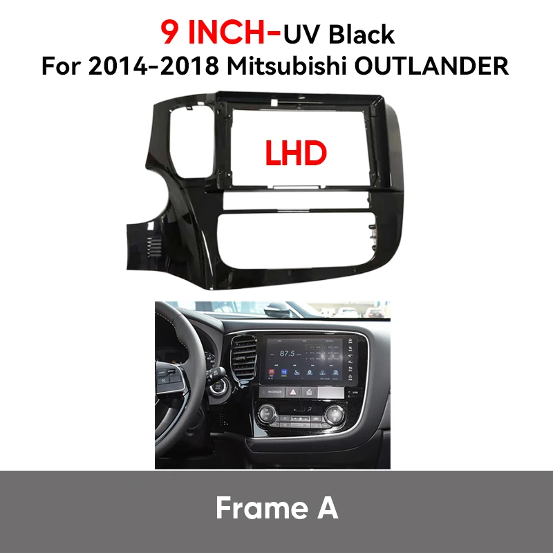 MAMSM Car Radio Frame For 2014-2021 Mitsubishi OUTLANDER Auto Fascia Stereo Panel Dash Face Plate Bezel Trim CANBUS Wire harness