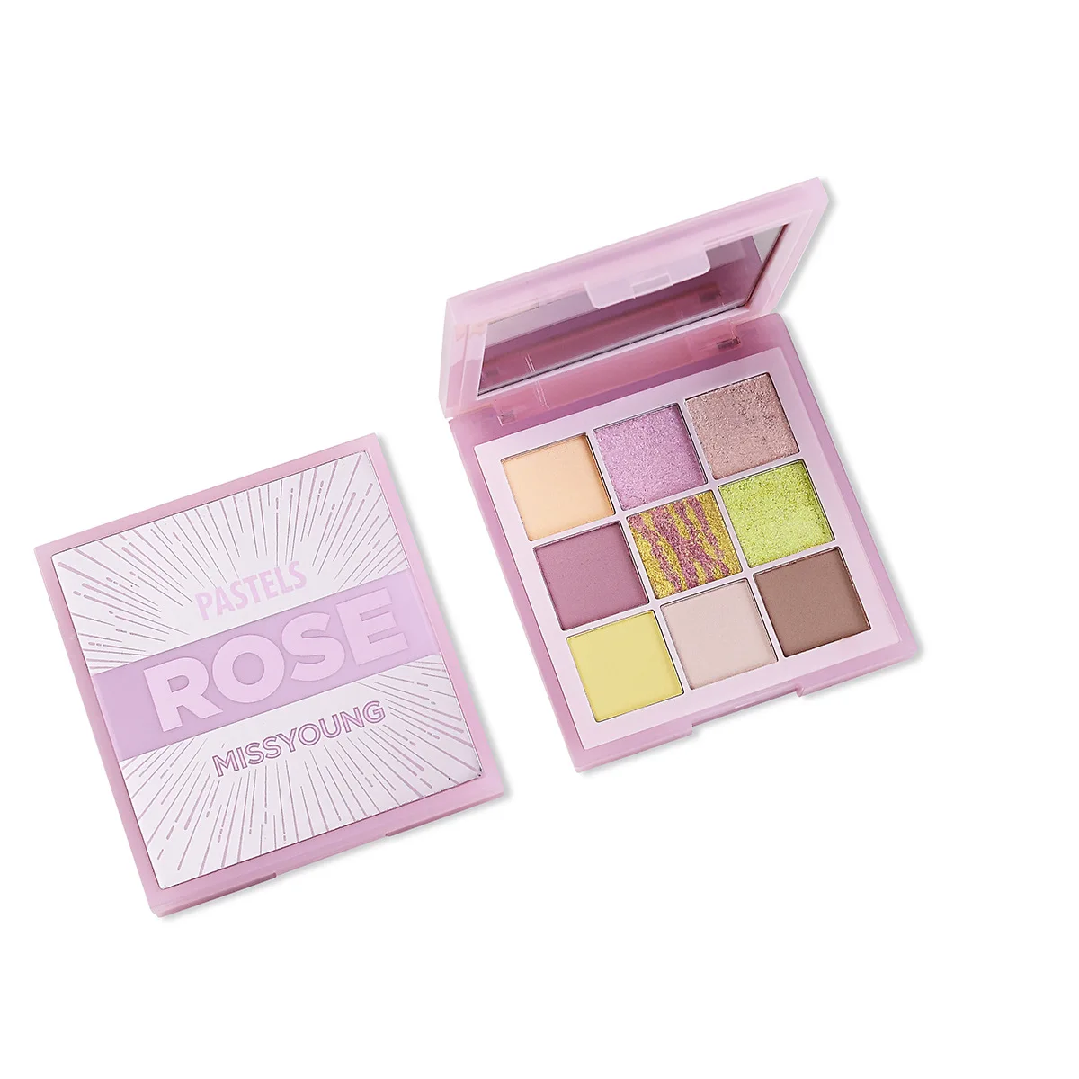 아이섀도우 팔레트New Nine-color Eyeshadow Palette Rose Pink Nude Brown Low Saturation Shimmer Make Up Pigment Matte Eye Shadow Pallete